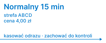 Bilet normalny z dodaniem koloru