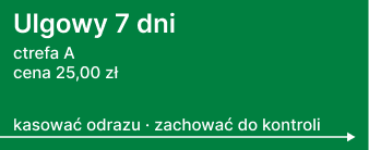 Całkowicie zielony bilet ulgowy