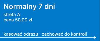 Całkowicie niebieski bilet normalny