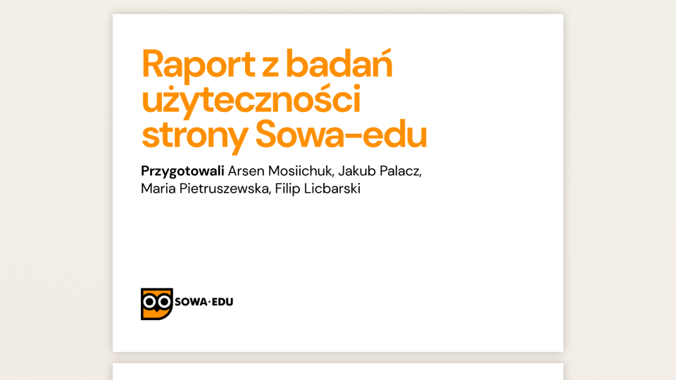Raport dla Sowy-edu