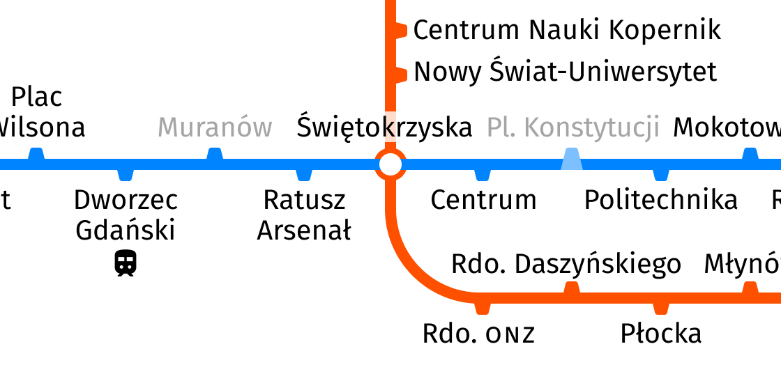 Oznaczenie przesiadki