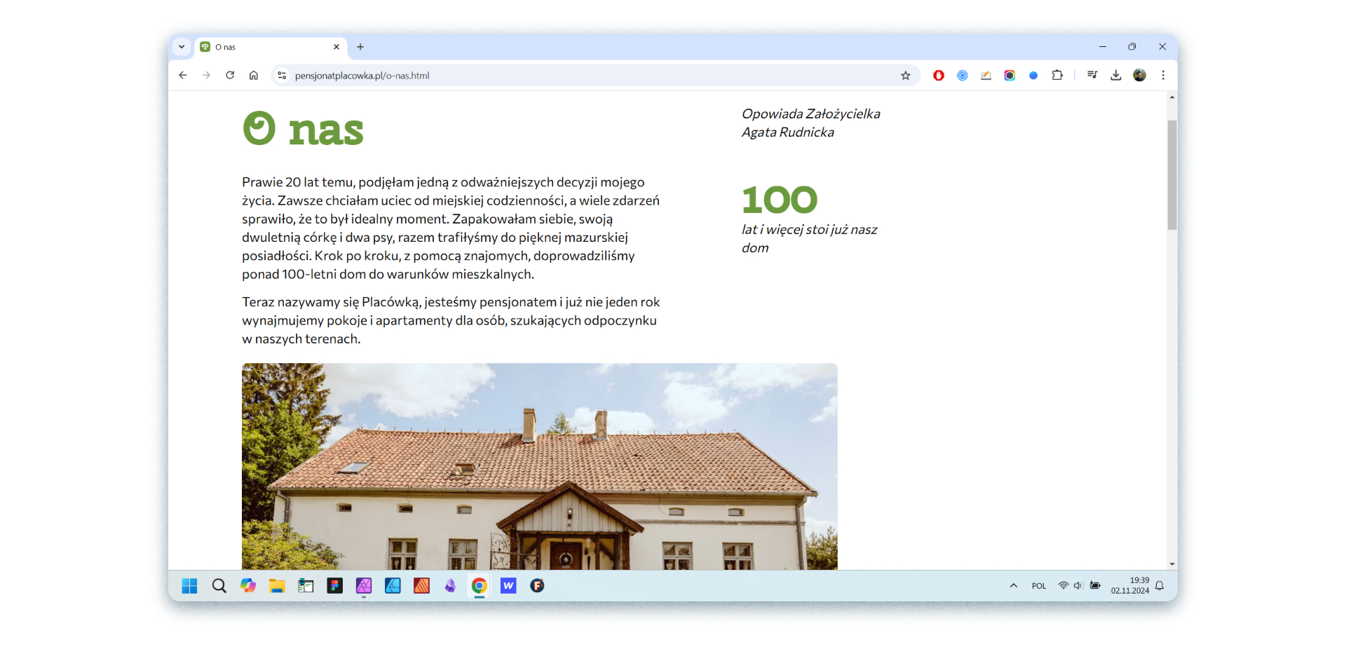 Strona „O nas”