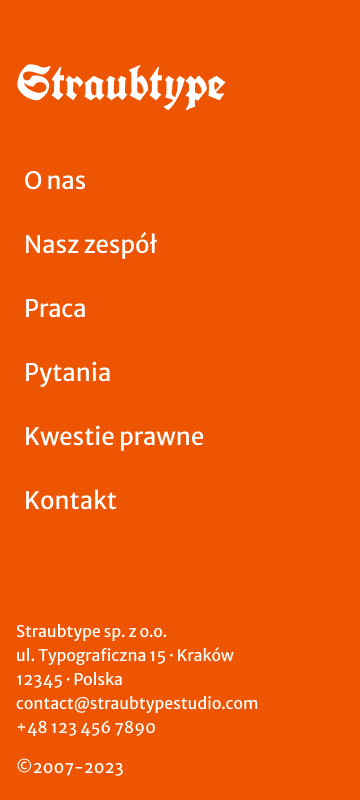 Footer dla telefonów
